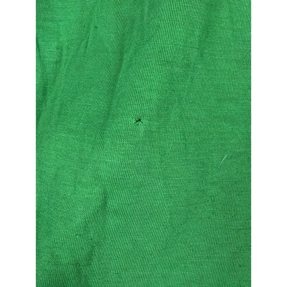 GAP Y2K Scoop Neck Babydoll Top Green‎ Ribbed Cotton Modal Women's S Henley - Picture 5 of 12